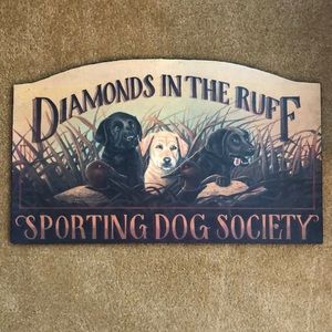 Yellow Chocolate Black Lab Wood Wall Art